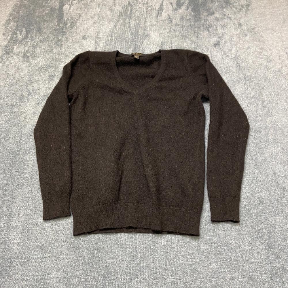 Charter Club Luxury Sweater Womens Small Black Cashmere V Neck Cozy Winter